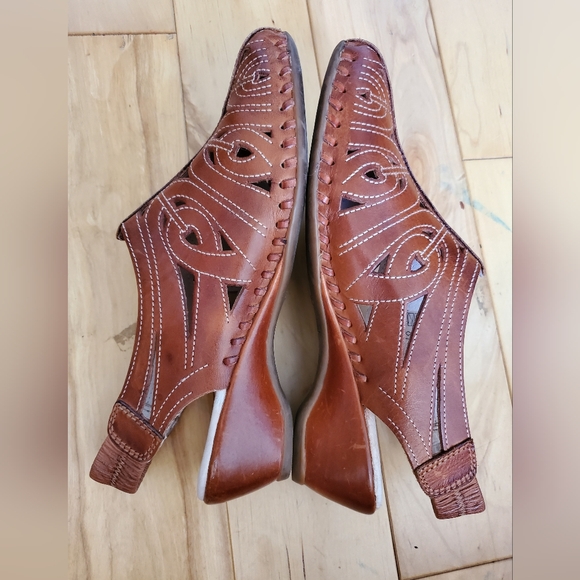 Pikolinos Brown Leather Slingback Sandals Size 36 (5.5/6) - Picture 7 of 10